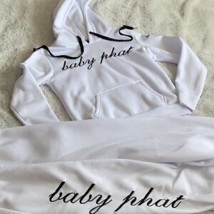 Baby Phat White Hoodie and Sweatpants Set